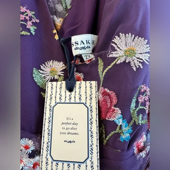 JessaKae Margaret Purple Midi Dress 2x - Picture 4 of 6